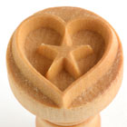MKM Heart with Star 2.5cm wood stamp